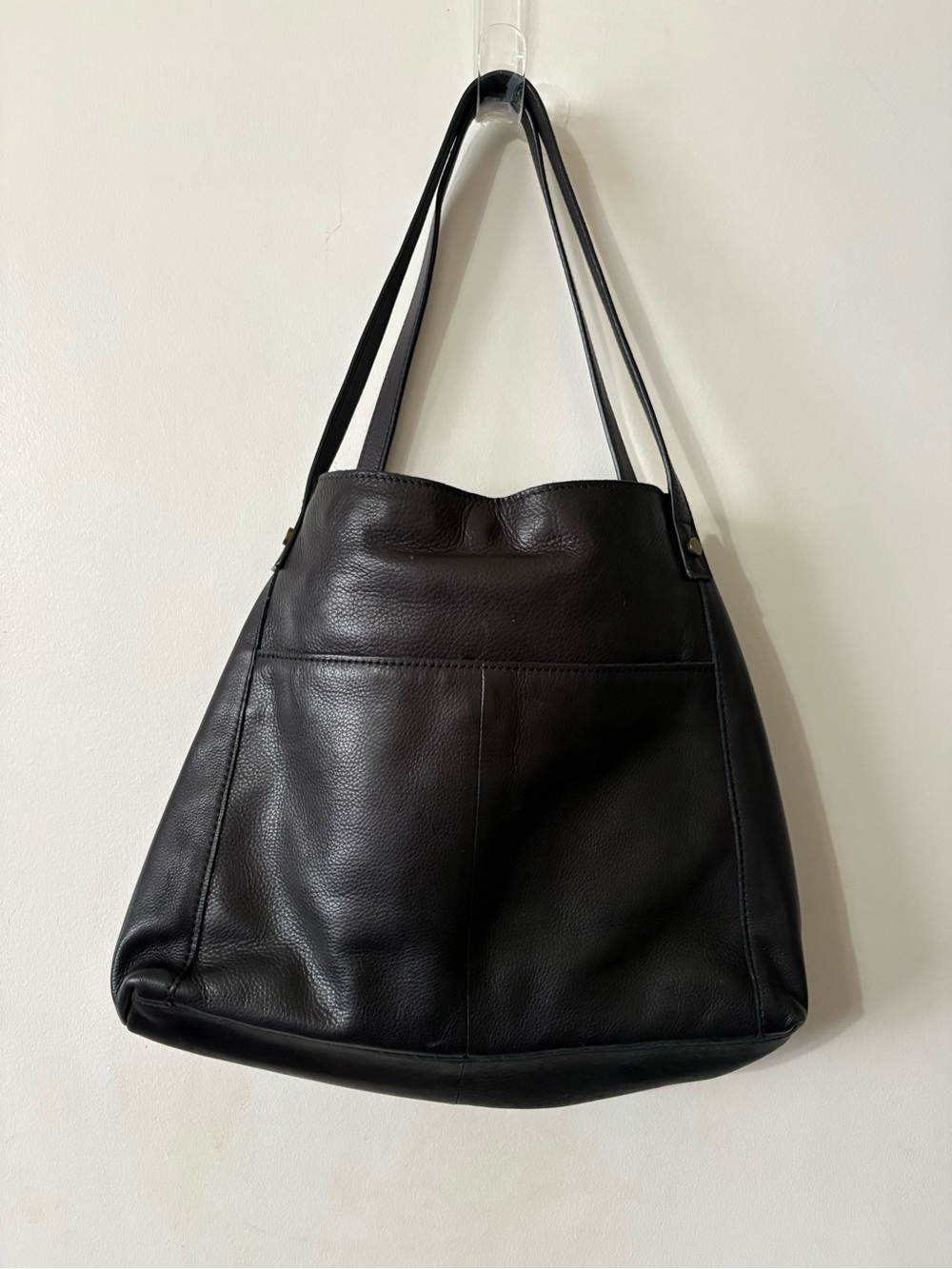 Minimalist, Black Leather Liberty Shopper Bag by American Leather Co. Read - Picture 2 of 12